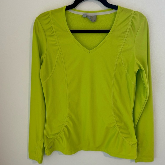Athleta Lime Green Long Sleeve Top - Picture 1 of 5